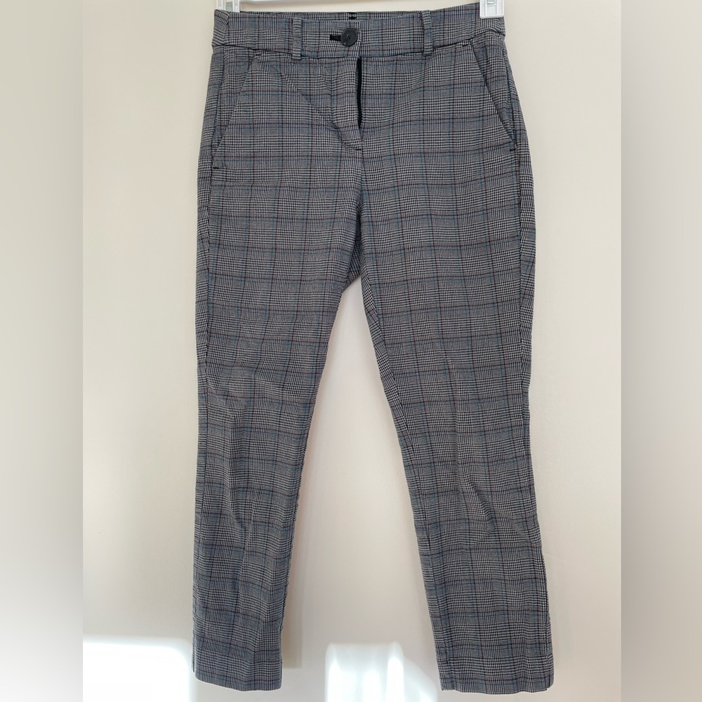 LOFT Petites High-waisted curvy fit skinny plaid pants, 0P